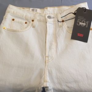 Levi's faint hearted light wash 501 skinny 25